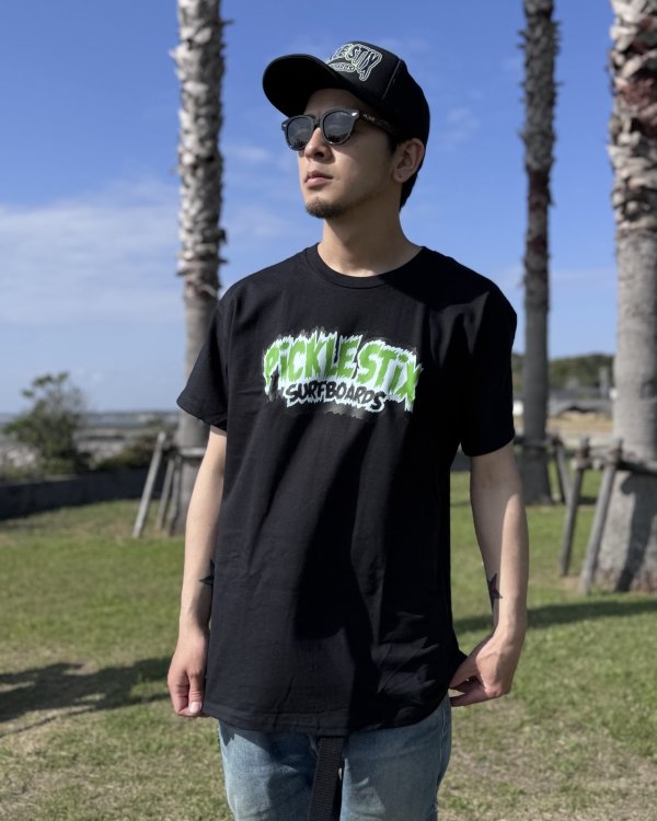 画像8: 送料無料 BALL&CHAIN別注 PICKLE STIX SURFBOARDS / Biohazard Tシャツ ブラック (8)