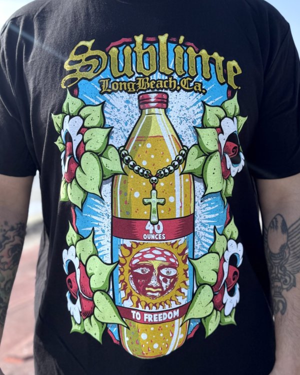 画像2: SUBLIME / 40 And Flowers Tシャツ チャコール (2)