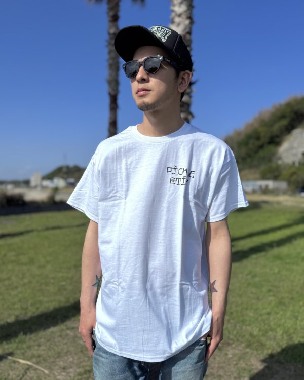 画像5: 送料無料 BALL&CHAIN別注 PICKLE STIX SURFBOARDS / Neapolitan Tシャツ ホワイト (5)