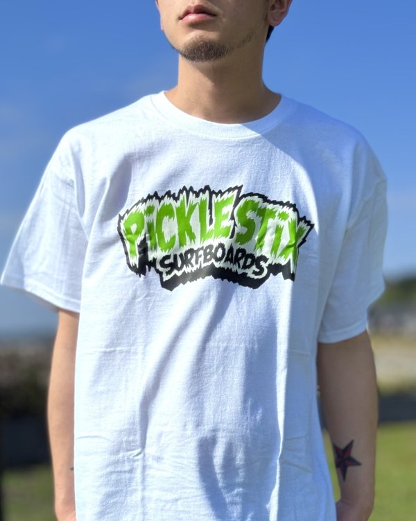 画像10: 送料無料 BALL&CHAIN別注 PICKLE STIX SURFBOARDS / Biohazard Tシャツ ホワイト (10)