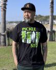画像1: 送料無料 BALL&CHAIN別注 PICKLE STIX SURFBOARDS / BALL&CHAIN別注 Black Pickle Tシャツ ブラック (1)