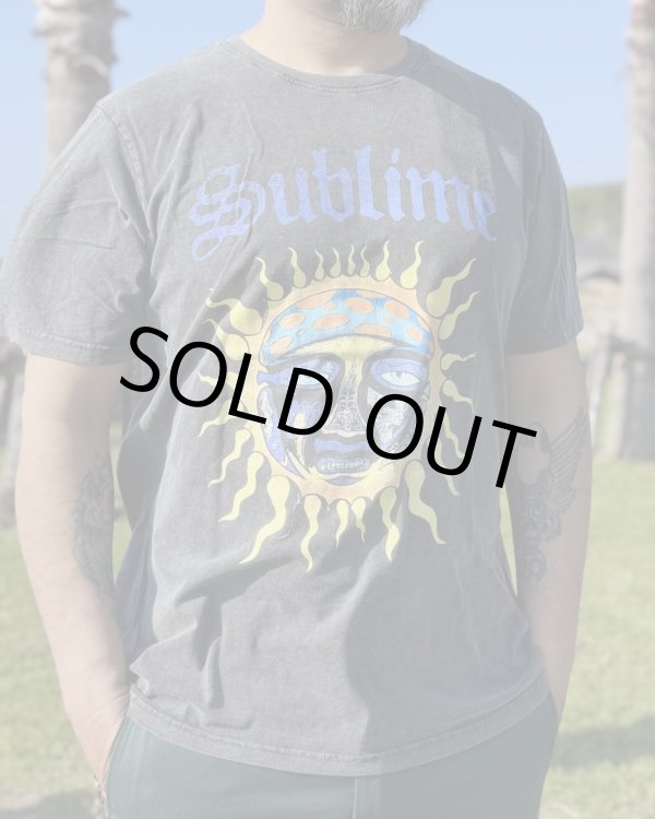 画像3: 送料無料 2XLサイズ1枚のみ SUBLIME / Sun Logo プレミアムストーンウォッシュ Tシャツ ブラック (3)