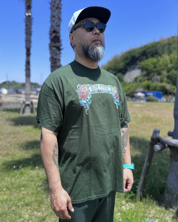 画像5: "OPIE ORTIZ x BALL&CHAIN" / Doin Time コラボTシャツ フォレストグリーン (5)