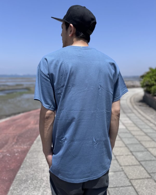 画像5: "OPIE ORTIZ x BALL&CHAIN" / Skull & Rose コラボTシャツ インディゴブルー (5)