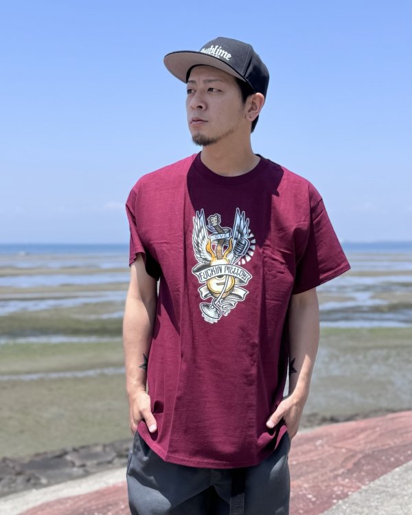 画像1: "OPIE ORTIZ x BALL&CHAIN" / Memories コラボTシャツ バーガンディー (1)