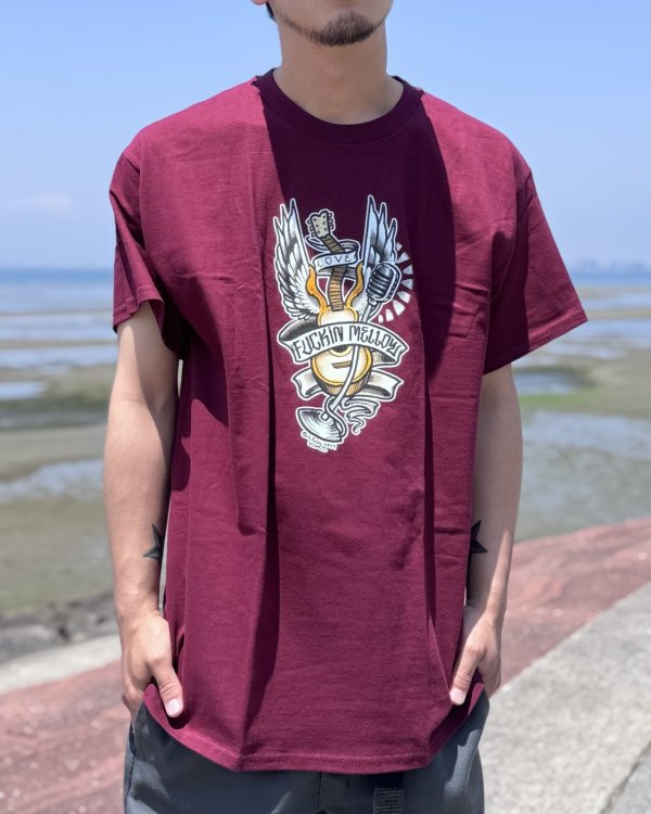 画像2: "OPIE ORTIZ x BALL&CHAIN" / Memories コラボTシャツ バーガンディー (2)