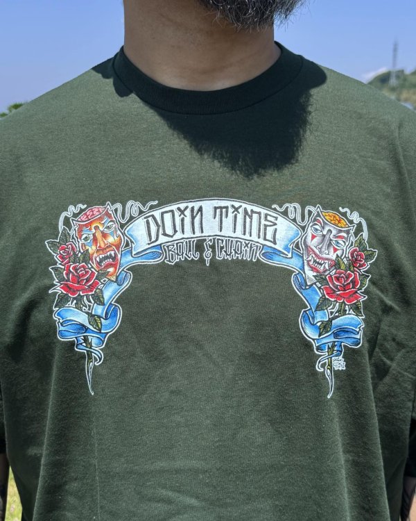 画像2: "OPIE ORTIZ x BALL&CHAIN" / Doin Time コラボTシャツ フォレストグリーン (2)