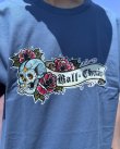画像4: "OPIE ORTIZ x BALL&CHAIN" / Skull & Rose コラボTシャツ インディゴブルー (4)