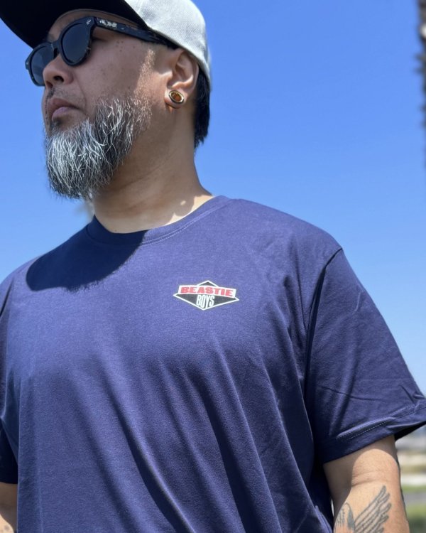 画像1: BEASTIE BOYS / Mini Diamond Logo Tシャツ ネイビー (1)