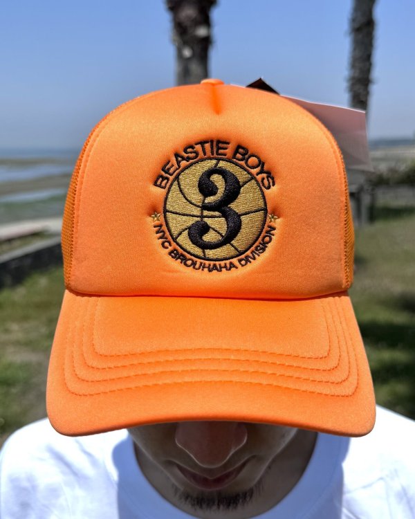 画像2: ラスト2枚で終了 BEASTIE BOYS / Brouhaha Division メッシュキャップ オレンジ (2)