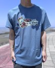 画像3: "OPIE ORTIZ x BALL&CHAIN" / Skull & Rose コラボTシャツ インディゴブルー (3)