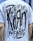 画像4: 送料無料 KORN / Scratched Type Tシャツ ホワイト (4)