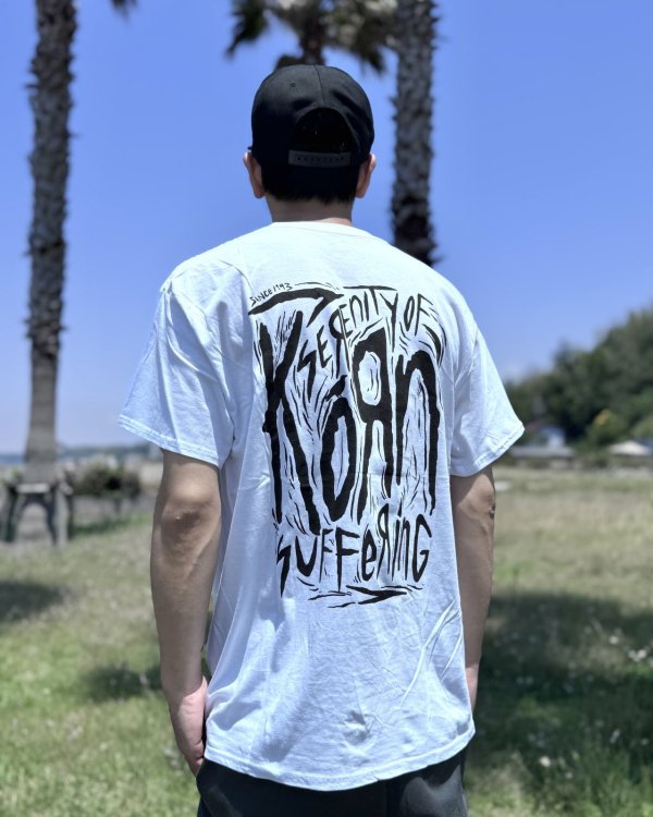 画像3: 送料無料 KORN / Scratched Type Tシャツ ホワイト (3)