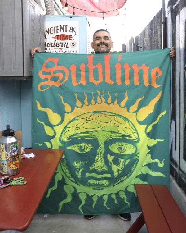 画像1: 送料無料 25枚限定入荷 SUBLIME / Sublime Sun タペストリー ティール (1)