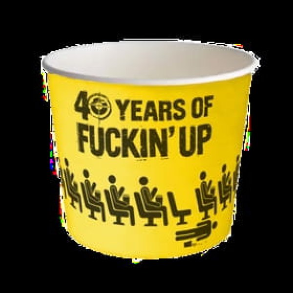 画像4: ファット・マイクさん直買い付けアイテム 20個限定 NOFX / "40 Years Of Fuckin' Up" Popcorn Bucket (4)