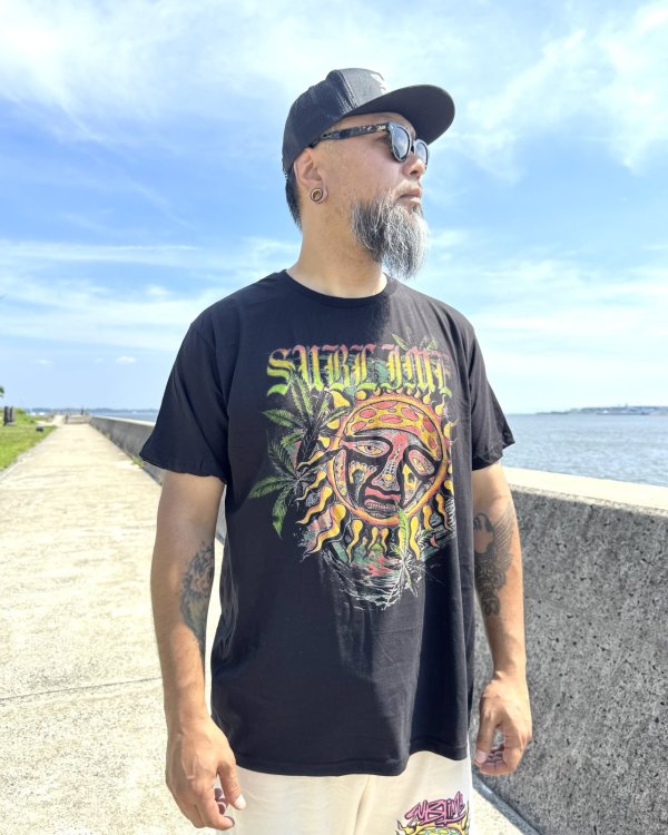 画像3: カリフォルニア買付アイテム 送料無料 SUBLIME / Sublime Sun Logo & Plants Tシャツ ブラック (3)