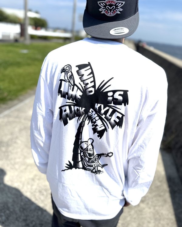 画像10: オーピーさん直買付アイテム 送料無料 限定Lサイズ2枚のみ KYLE SMITH / WTF 長袖Tシャツ ホワイト Artwork by OPIE ORTIZ (10)