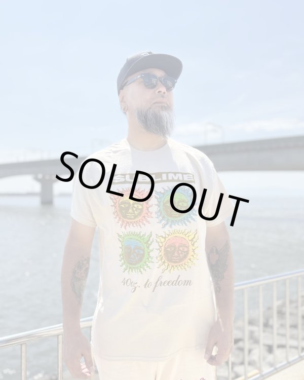 画像4: カリフォルニア買付アイテム 送料無料 SUBLIME / 40 oz. to Freedom Colorblock Tシャツ サンド (4)