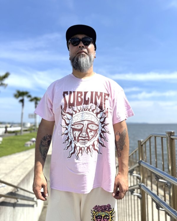 画像4: カリフォルニア買付アイテム 送料無料 SUBLIME / Pink Sun Tシャツ ライトピンク (4)