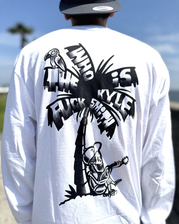 画像1: オーピーさん直買付アイテム 送料無料 限定Lサイズ2枚のみ KYLE SMITH / WTF 長袖Tシャツ ホワイト Artwork by OPIE ORTIZ (1)