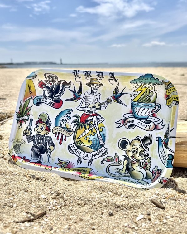 画像4: オーピーさん直買付アイテム 3枚限定 LONG BEACH DUB ALLSTARS / Tattoo Flash ローリングトレー (4)
