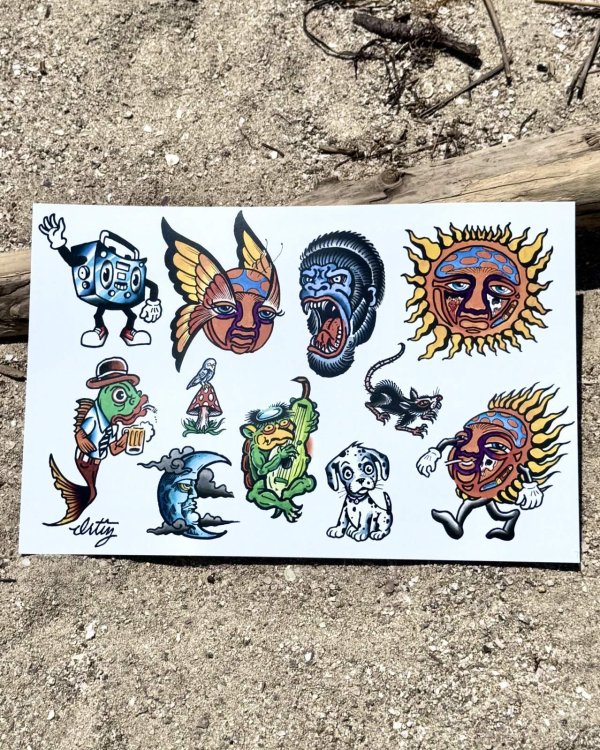 画像1: オーピーさん直買付アイテム 18枚限定 OPIE ORTIZ Original Flash Poster / Sun & Kappa...ect (1)