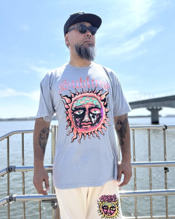 画像5: カリフォルニア買付アイテム 送料無料 SUBLIME / Sun Logo Tシャツ ウォッシュグレー (5)