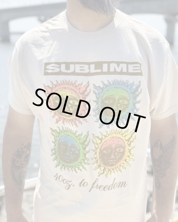 画像1: カリフォルニア買付アイテム 送料無料 SUBLIME / 40 oz. to Freedom Colorblock Tシャツ サンド (1)