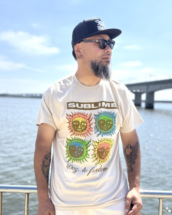画像6: カリフォルニア買付アイテム 送料無料 SUBLIME / 40 oz. to Freedom Colorblock Tシャツ サンド (6)