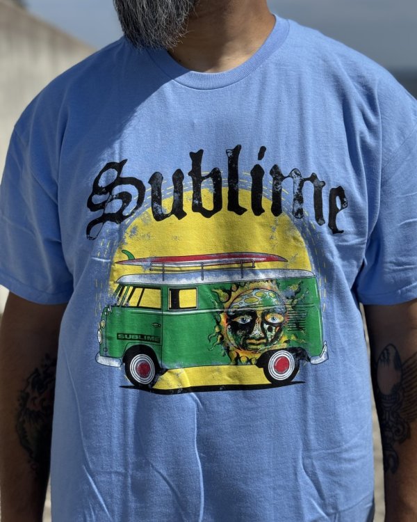 画像1: カリフォルニア買付アイテム 送料無料 SUBLIME / Bus Tシャツ ライトブルー (1)