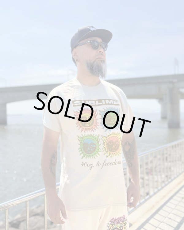 画像3: カリフォルニア買付アイテム 送料無料 SUBLIME / 40 oz. to Freedom Colorblock Tシャツ サンド (3)