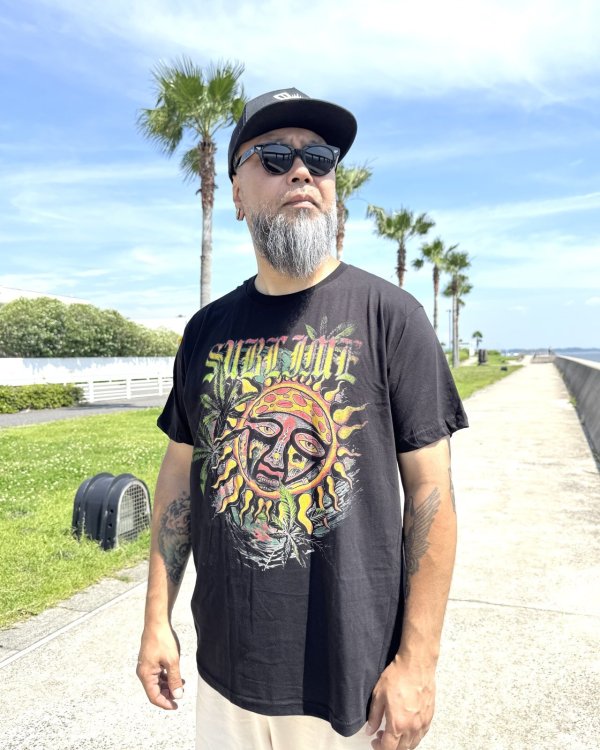 画像2: カリフォルニア買付アイテム 送料無料 SUBLIME / Sublime Sun Logo & Plants Tシャツ ブラック (2)