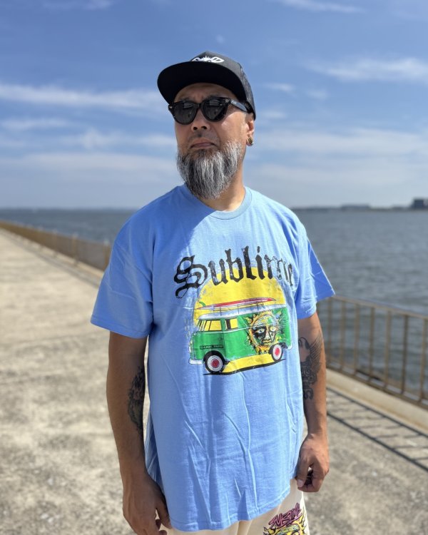 画像2: カリフォルニア買付アイテム 送料無料 SUBLIME / Bus Tシャツ ライトブルー (2)