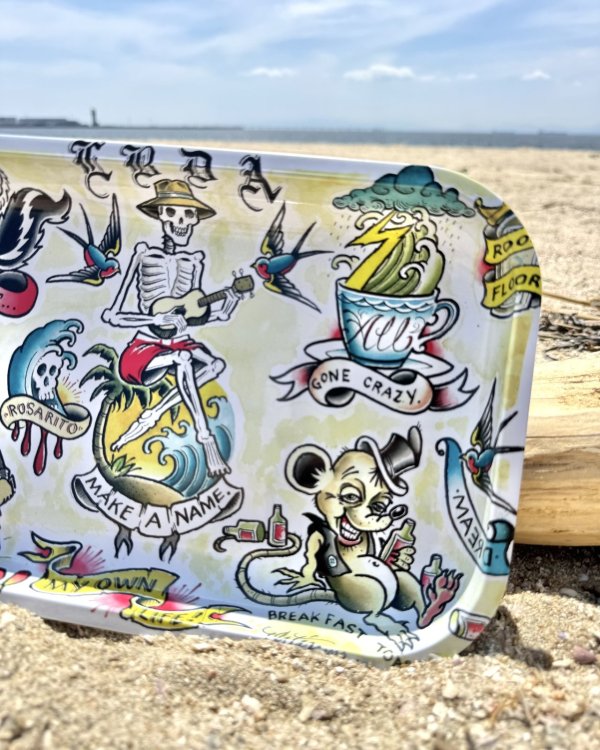 画像3: オーピーさん直買付アイテム 3枚限定 LONG BEACH DUB ALLSTARS / Tattoo Flash ローリングトレー (3)