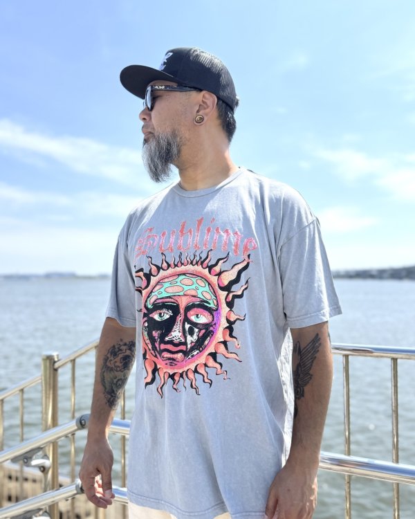 画像3: カリフォルニア買付アイテム 送料無料 SUBLIME / Sun Logo Tシャツ ウォッシュグレー (3)