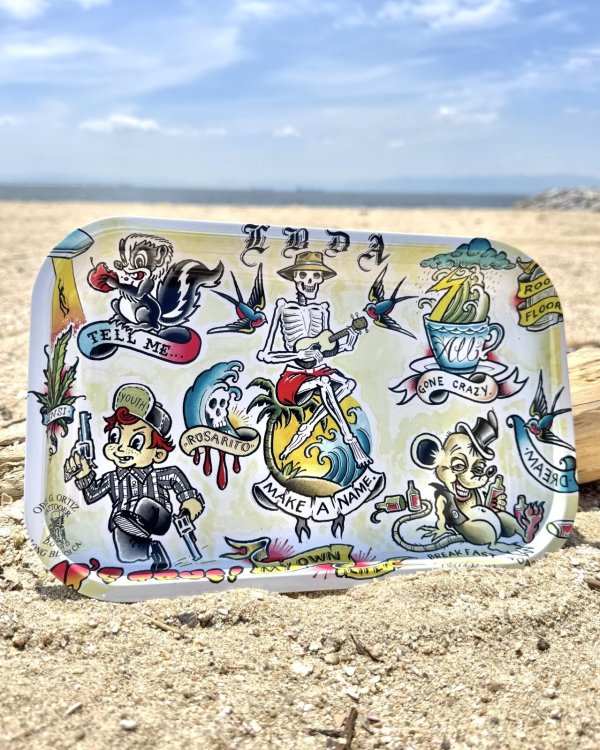画像1: オーピーさん直買付アイテム 3枚限定 LONG BEACH DUB ALLSTARS / Tattoo Flash ローリングトレー (1)