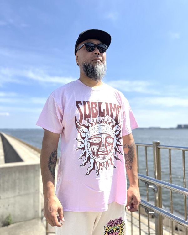 画像3: カリフォルニア買付アイテム 送料無料 SUBLIME / Pink Sun Tシャツ ライトピンク (3)