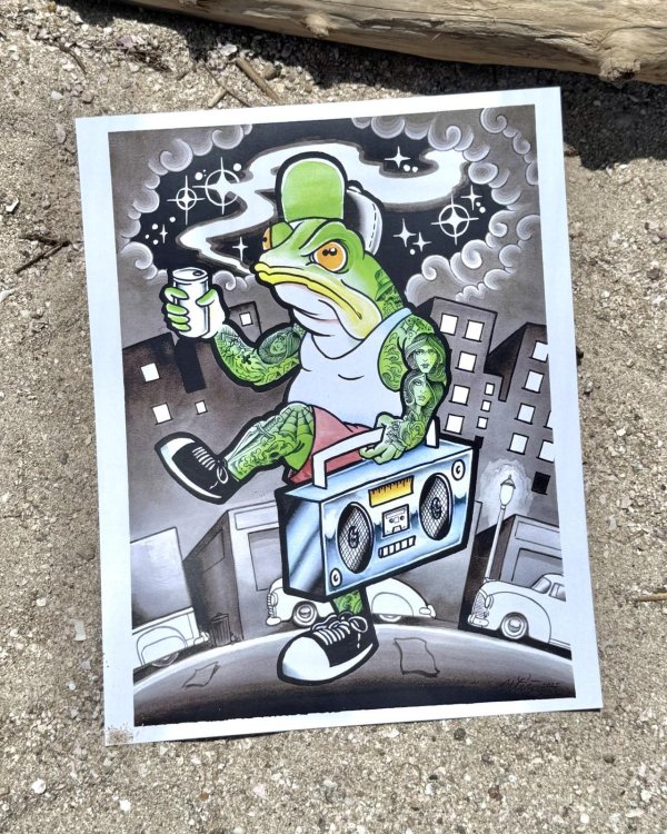画像2: オーピーさん直買付アイテム 19枚限定 OPIE ORTIZ Original Flash Poster / Stereo Flogman  (2)