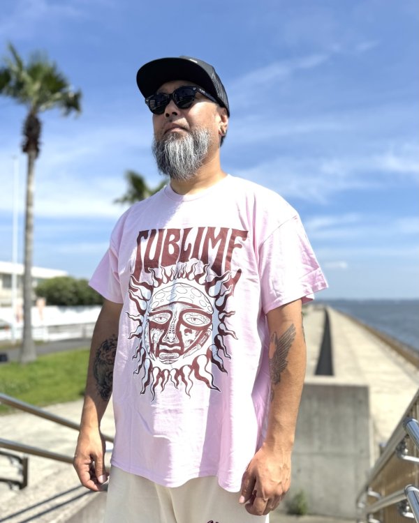 画像2: カリフォルニア買付アイテム 送料無料 SUBLIME / Pink Sun Tシャツ ライトピンク (2)