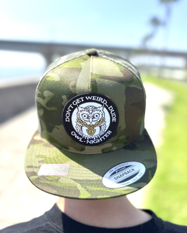画像2: オーピーさん直買付アイテム 送料無料 DGWD / OWL NIGHTER スナップバックメッシュキャップ ウッドランドカモ (2)