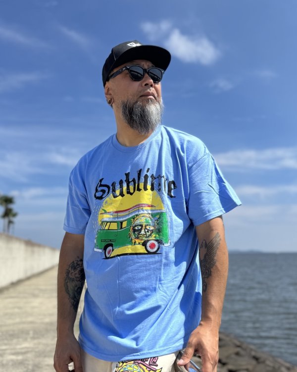 画像4: カリフォルニア買付アイテム 送料無料 SUBLIME / Bus Tシャツ ライトブルー (4)