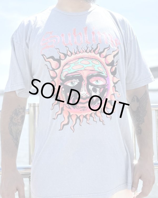 画像1: カリフォルニア買付アイテム 送料無料 XLラスト1枚で終了 SUBLIME / Sun Logo Tシャツ ウォッシュグレー (1)