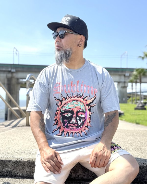 画像6: カリフォルニア買付アイテム 送料無料 SUBLIME / Sun Logo Tシャツ ウォッシュグレー (6)