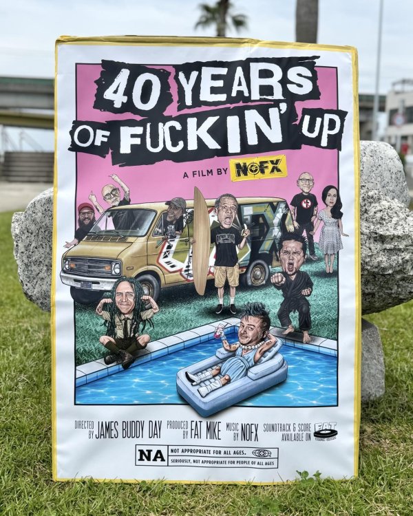 画像4: ファット・マイクさん直買い付けアイテム 特大サイズ 36枚限定 送料無料 NOFX  / "40 Years Of Fuckin Up" オフィシャルポスター (4)