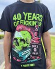 画像1: ファット・マイクさん直買い付けアイテム 送料無料 NOFX / "40 Years Of Fuckin Up" Bottle Skull Tシャツ ブラック (1)