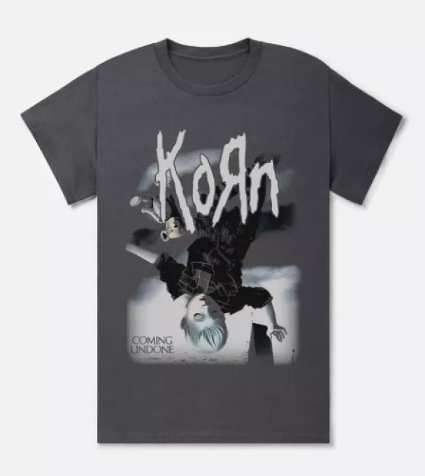 画像7: カリフォルニア買付アイテム 送料無料 KORN / Coming Undone Tシャツ チャコール (7)
