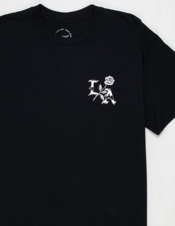 画像12: カリフォルニア買付アイテム 送料無料 LAST CALL CO. / Chrome Rose Tシャツ ブラック (12)