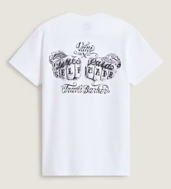 画像12: カリフォルニア買付アイテム 送料無料 プレミアムアイテム VANS x TRAVIS BARKER / Self Made ルーズフィットTシャツ ホワイト (12)
