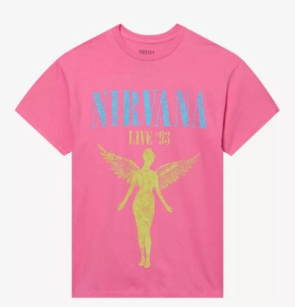画像7: カリフォルニア買付アイテム 送料無料 NIRVANA /  Live '93 Tシャツ ピンク (7)