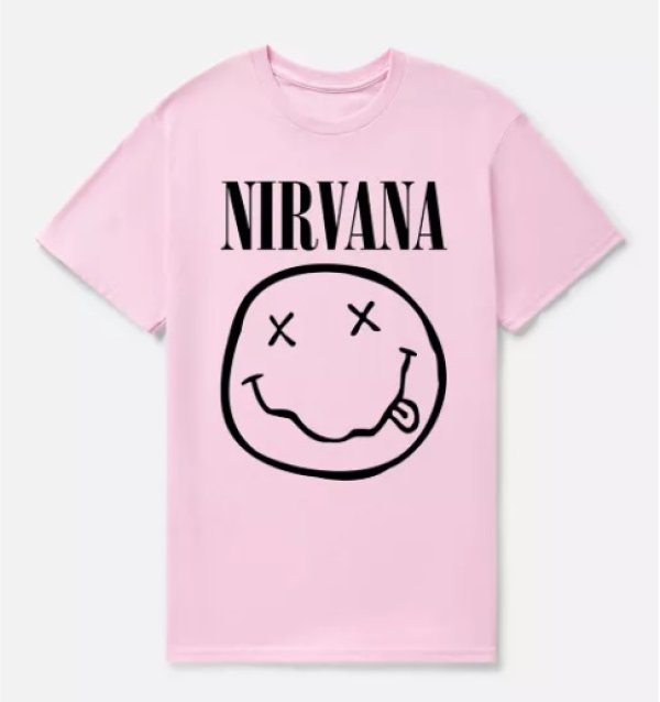 画像7: カリフォルニア買付アイテム 送料無料 NIRVANA / Smiley Face Tシャツ ライトピンク (7)